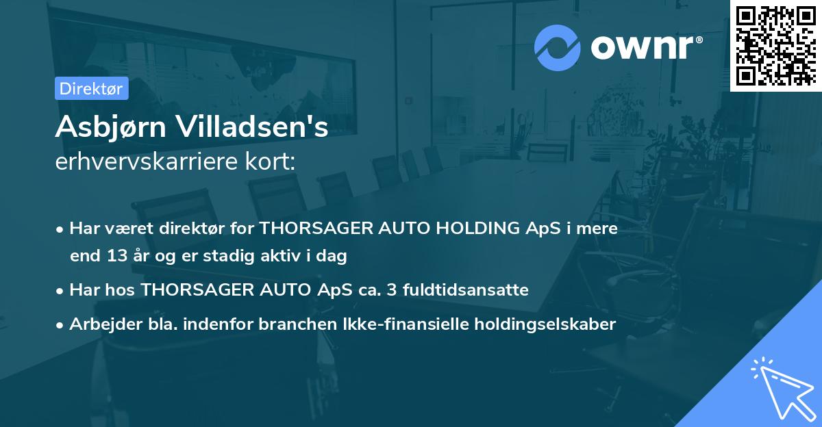 Asbjørn Villadsen's erhvervskarriere kort