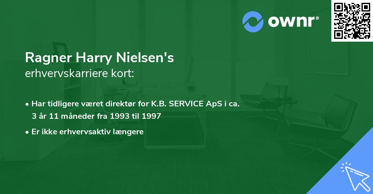 Ragner Harry Nielsen's erhvervskarriere kort