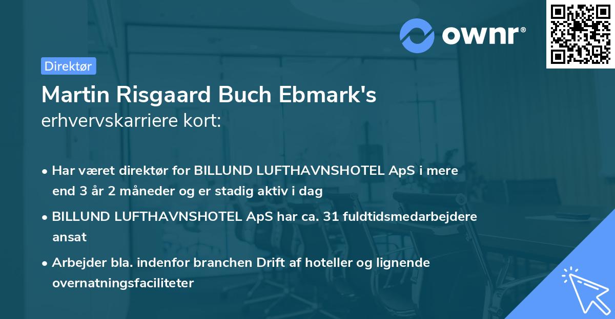Martin Risgaard Buch Ebmark's erhvervskarriere kort
