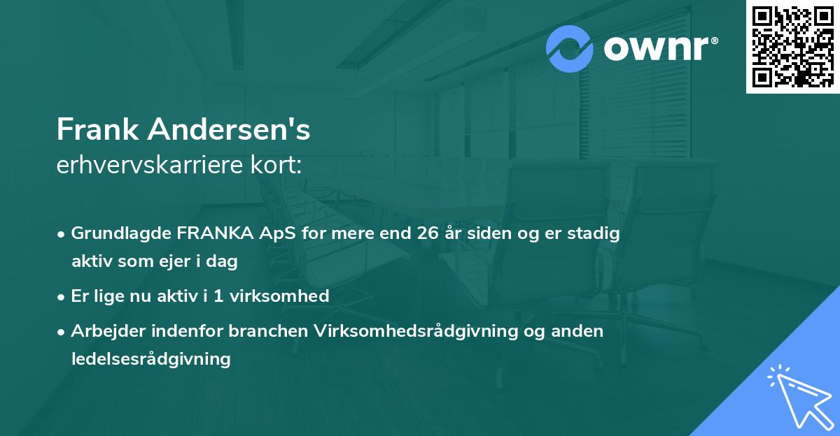 Frank Andersen's erhvervskarriere kort