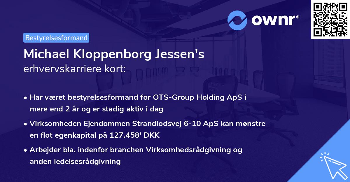 Michael Kloppenborg Jessen's erhvervskarriere kort