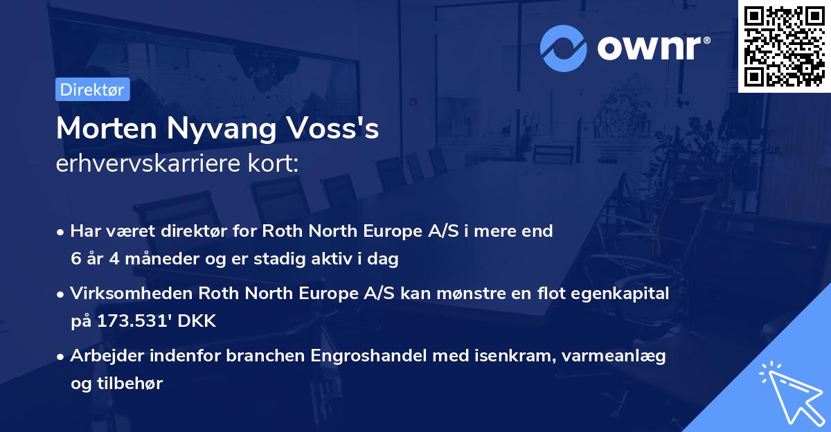 Morten Nyvang Voss's erhvervskarriere kort
