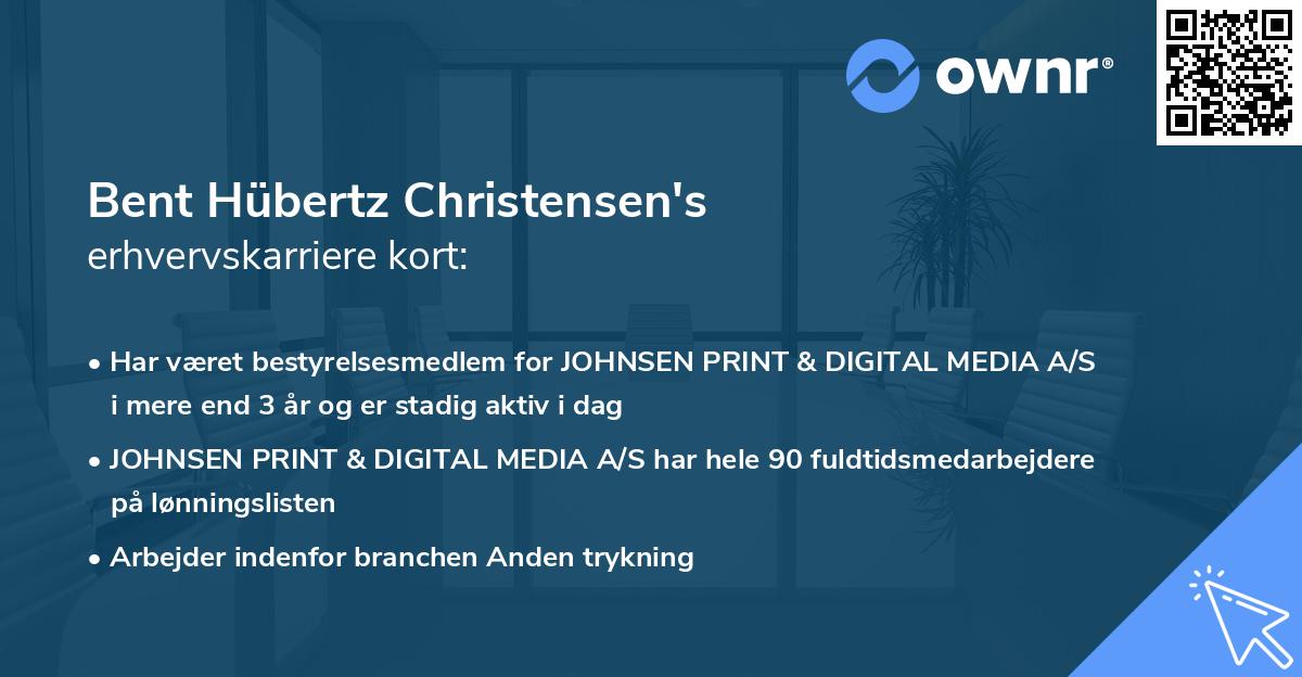 Bent Hübertz Christensen's erhvervskarriere kort