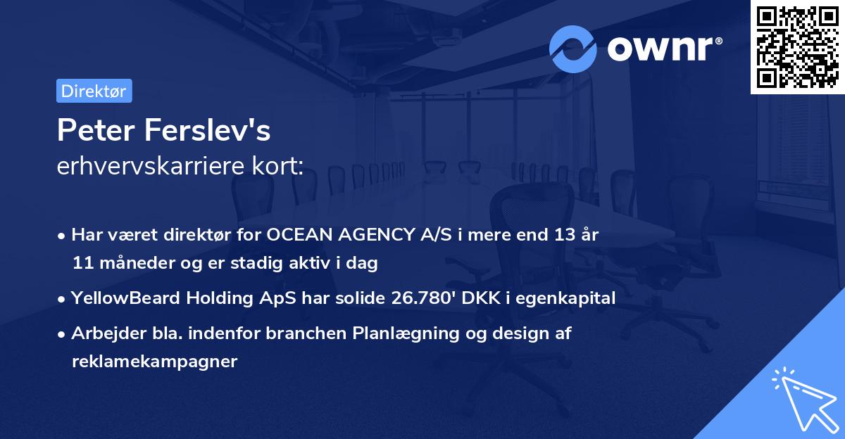 Peter Ferslev's erhvervskarriere kort