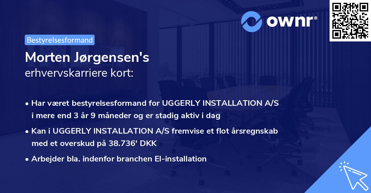 Morten Jørgensen's erhvervskarriere kort