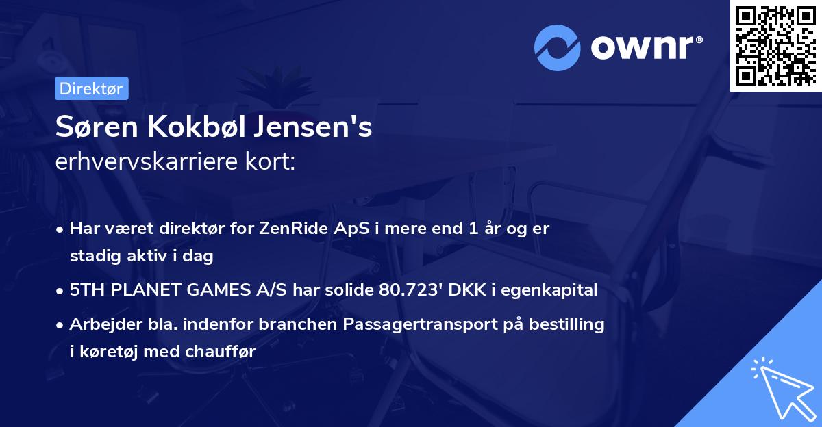 Søren Kokbøl Jensen's erhvervskarriere kort