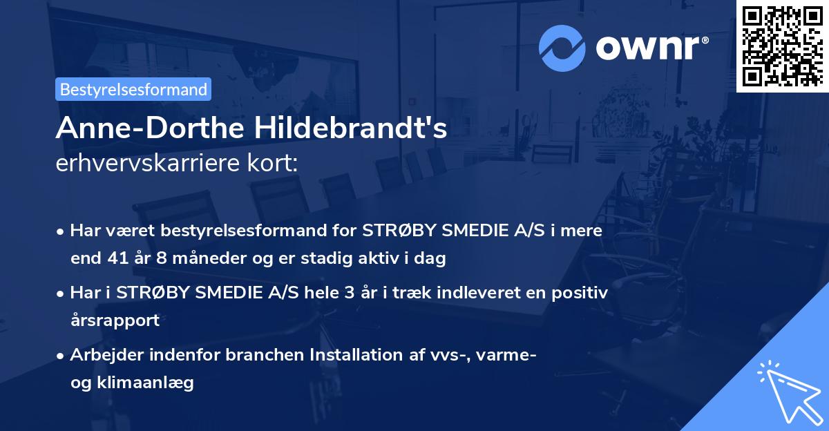 Anne-Dorthe Hildebrandt's erhvervskarriere kort