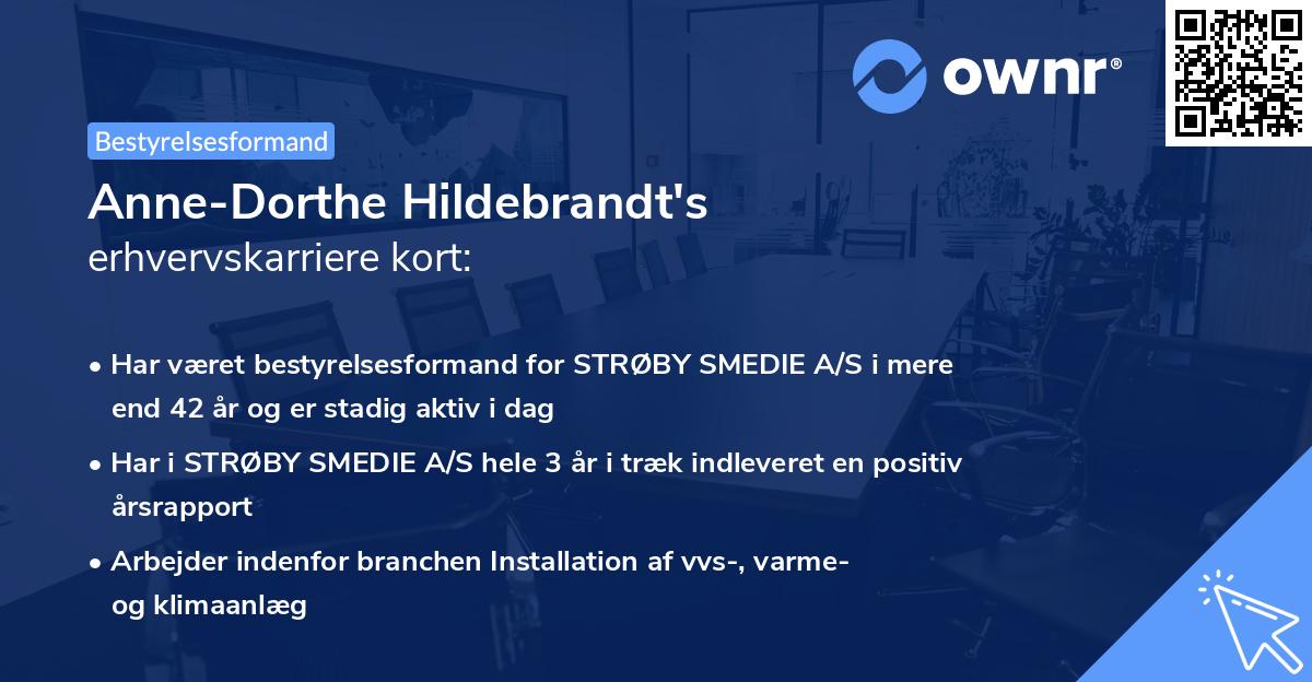 Anne-Dorthe Hildebrandt's erhvervskarriere kort