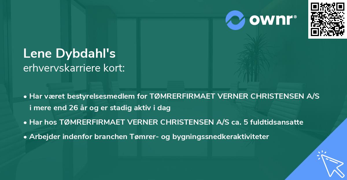 Lene Dybdahl's erhvervskarriere kort