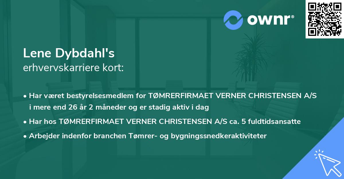 Lene Dybdahl's erhvervskarriere kort