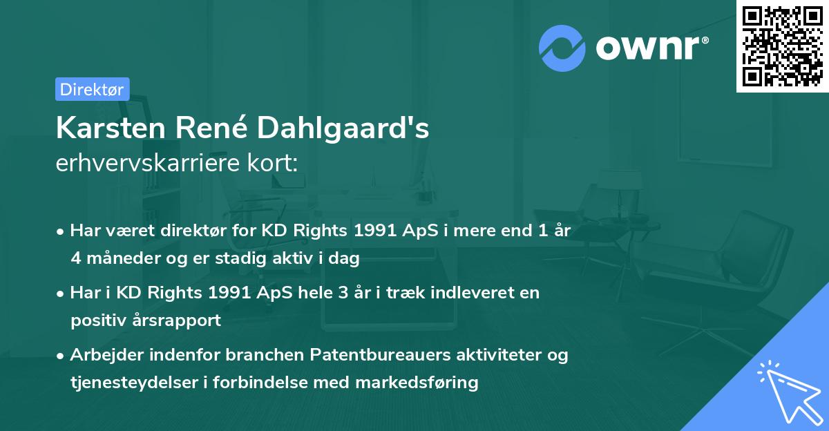Karsten René Dahlgaard's erhvervskarriere kort