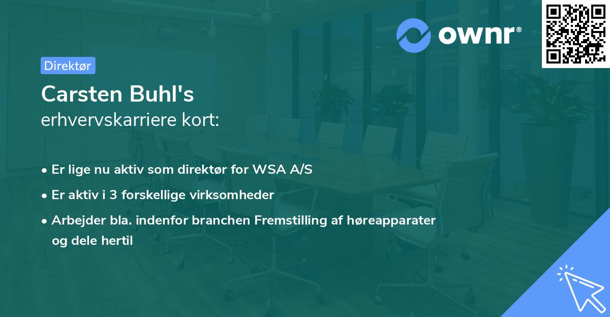 Carsten Buhl's erhvervskarriere kort