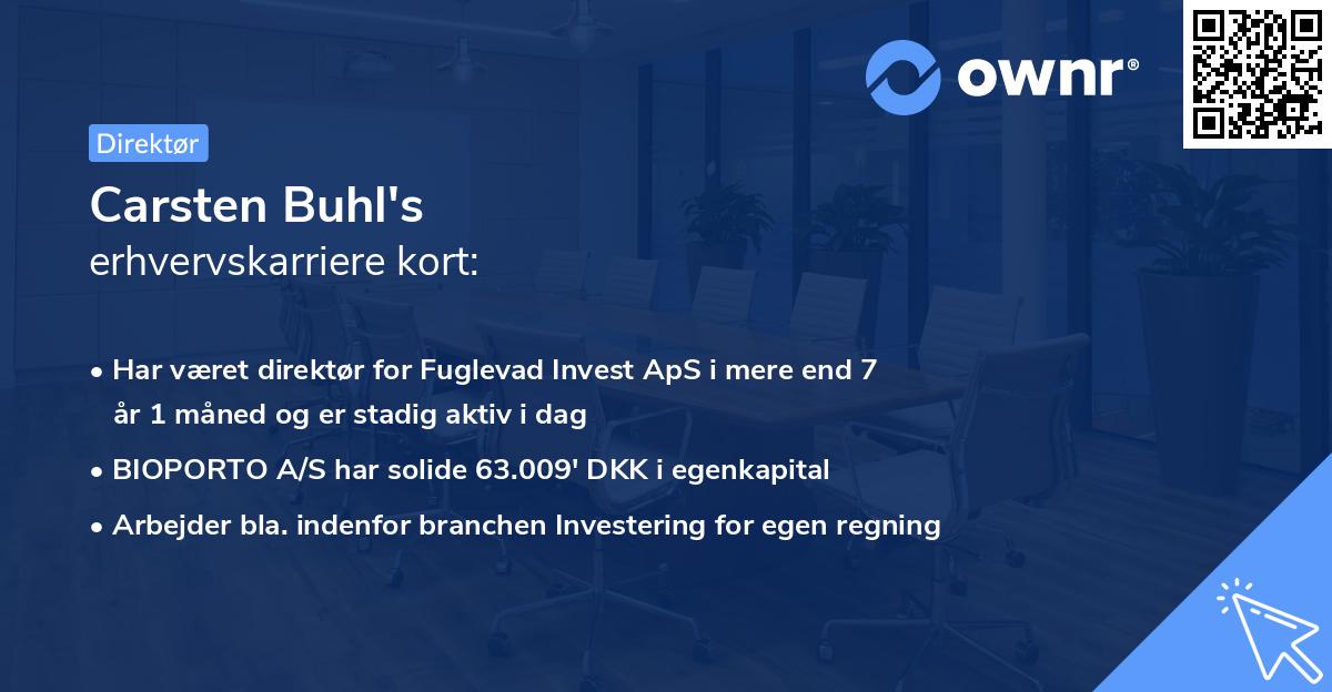 Carsten Buhl's erhvervskarriere kort
