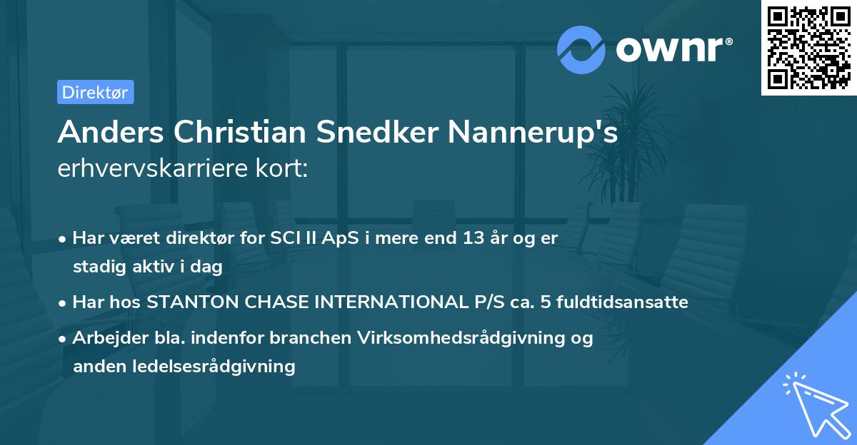 Anders Christian Snedker Nannerup's erhvervskarriere kort