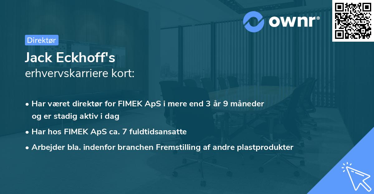 Jack Eckhoff's erhvervskarriere kort