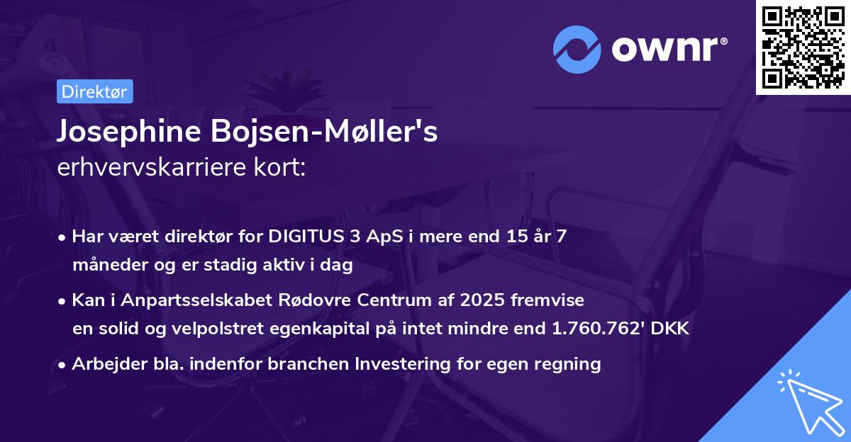 Josephine Bojsen-Møller's erhvervskarriere kort