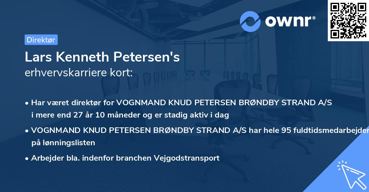 Lars Kenneth Petersen's erhvervskarriere kort