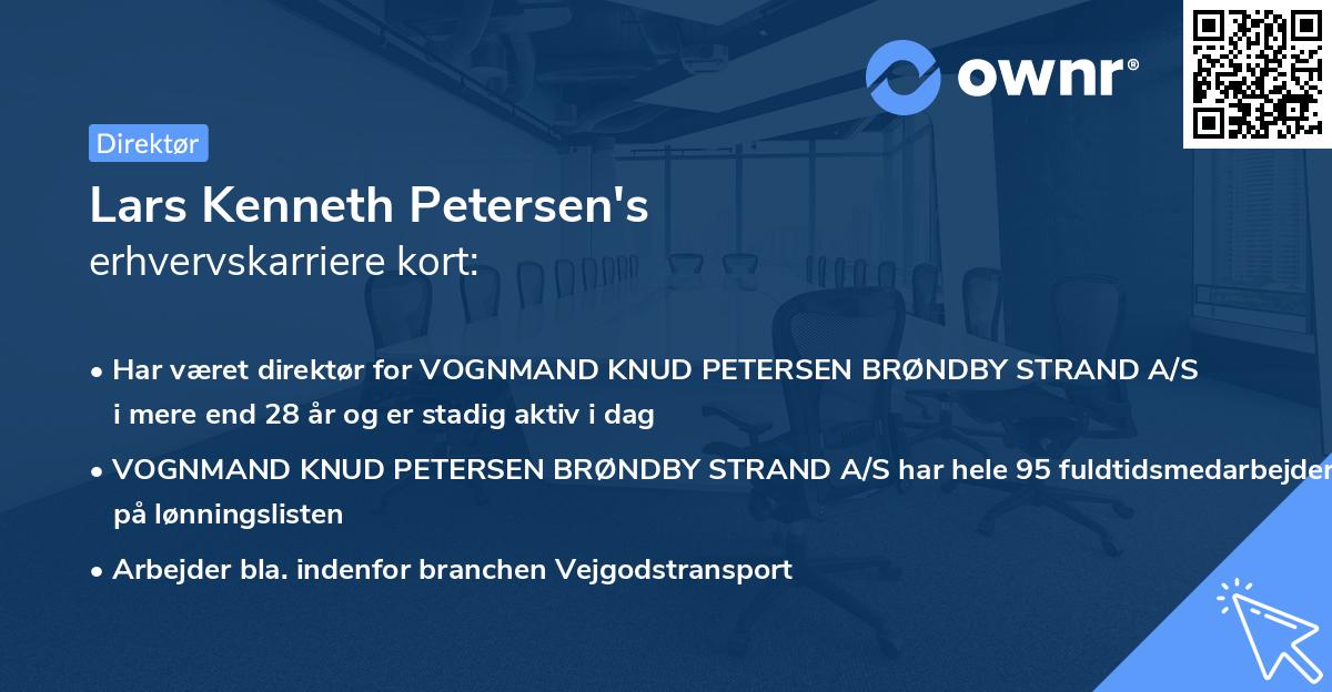 Lars Kenneth Petersen's erhvervskarriere kort