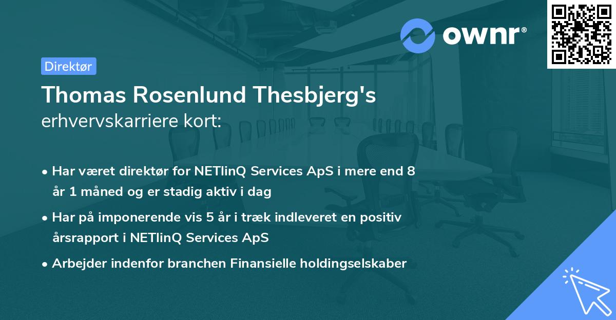 Thomas Rosenlund Thesbjerg's erhvervskarriere kort