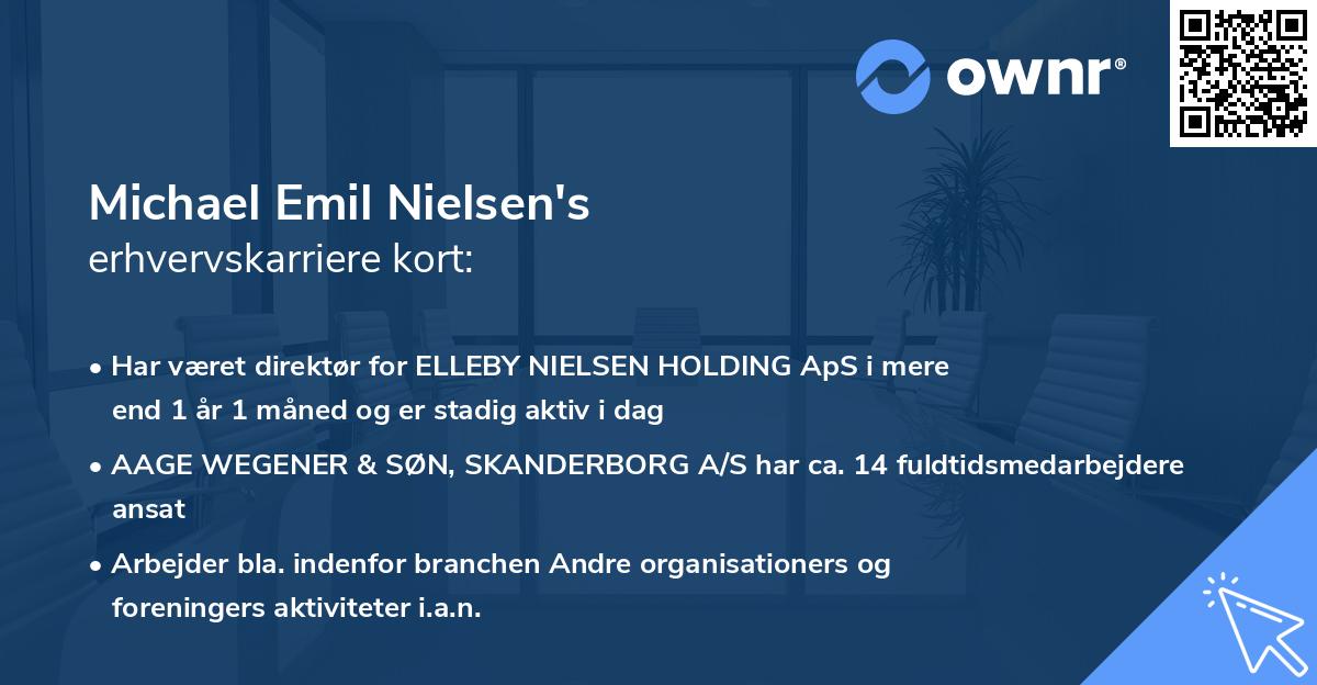 Michael Emil Nielsen's erhvervskarriere kort