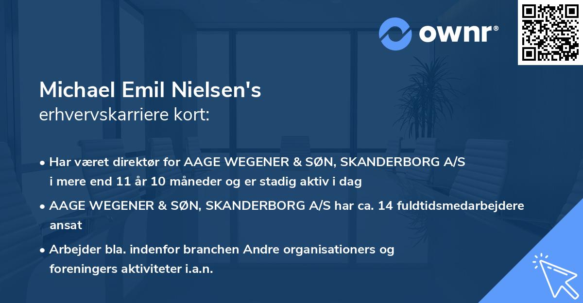Michael Emil Nielsen's erhvervskarriere kort