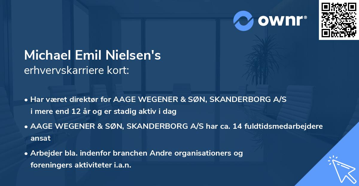 Michael Emil Nielsen's erhvervskarriere kort