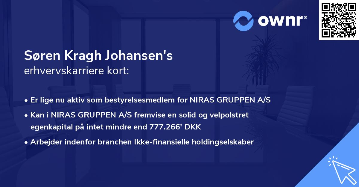 Søren Kragh Johansen's erhvervskarriere kort