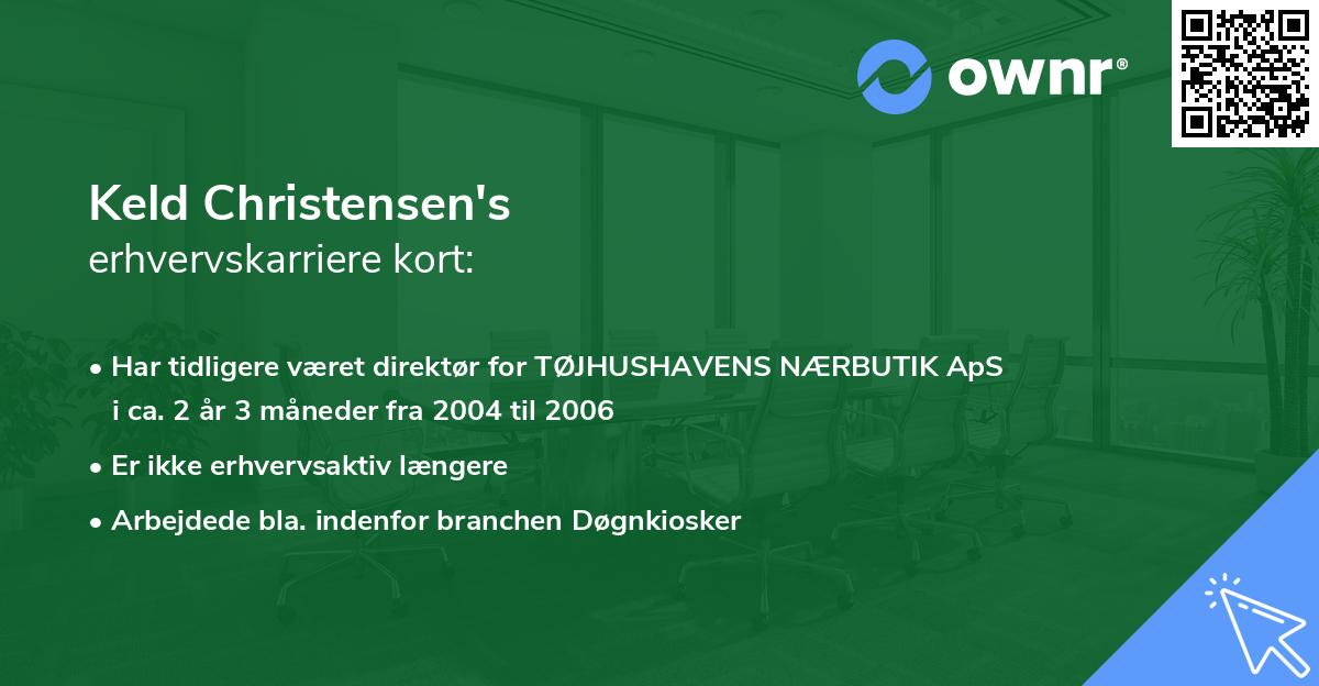 Keld Christensen's erhvervskarriere kort
