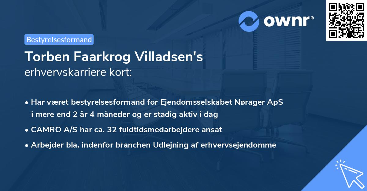 Torben Faarkrog Villadsen's erhvervskarriere kort
