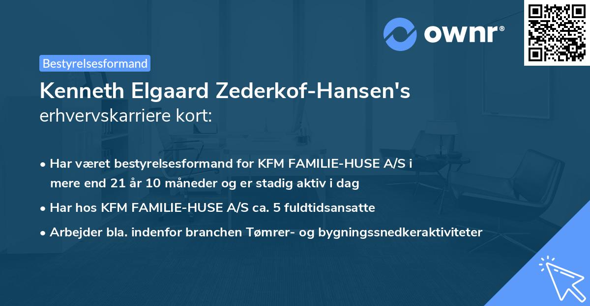 Kenneth Elgaard Zederkof-Hansen's erhvervskarriere kort