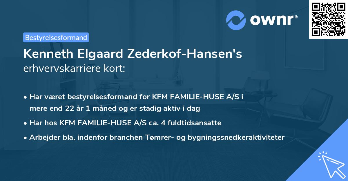 Kenneth Elgaard Zederkof-Hansen's erhvervskarriere kort