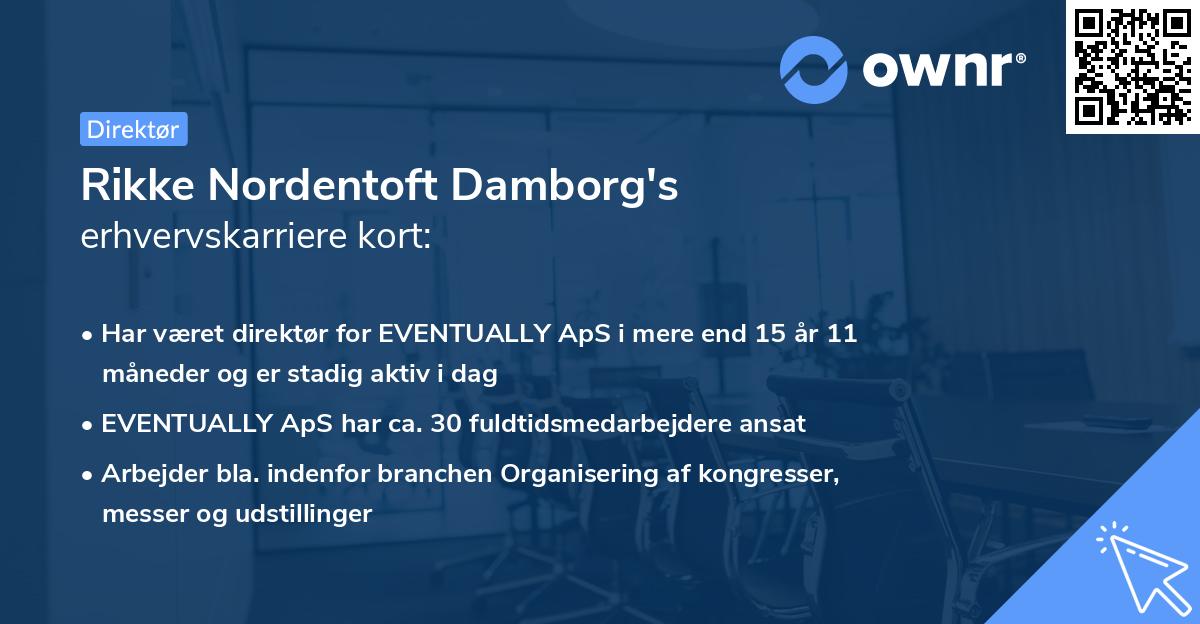 Rikke Nordentoft Damborg's erhvervskarriere kort