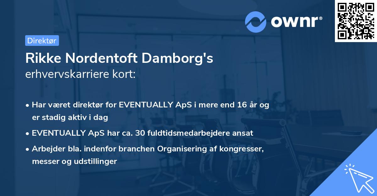 Rikke Nordentoft Damborg's erhvervskarriere kort