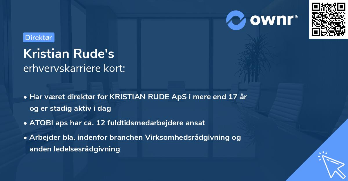 Kristian Rude's erhvervskarriere kort