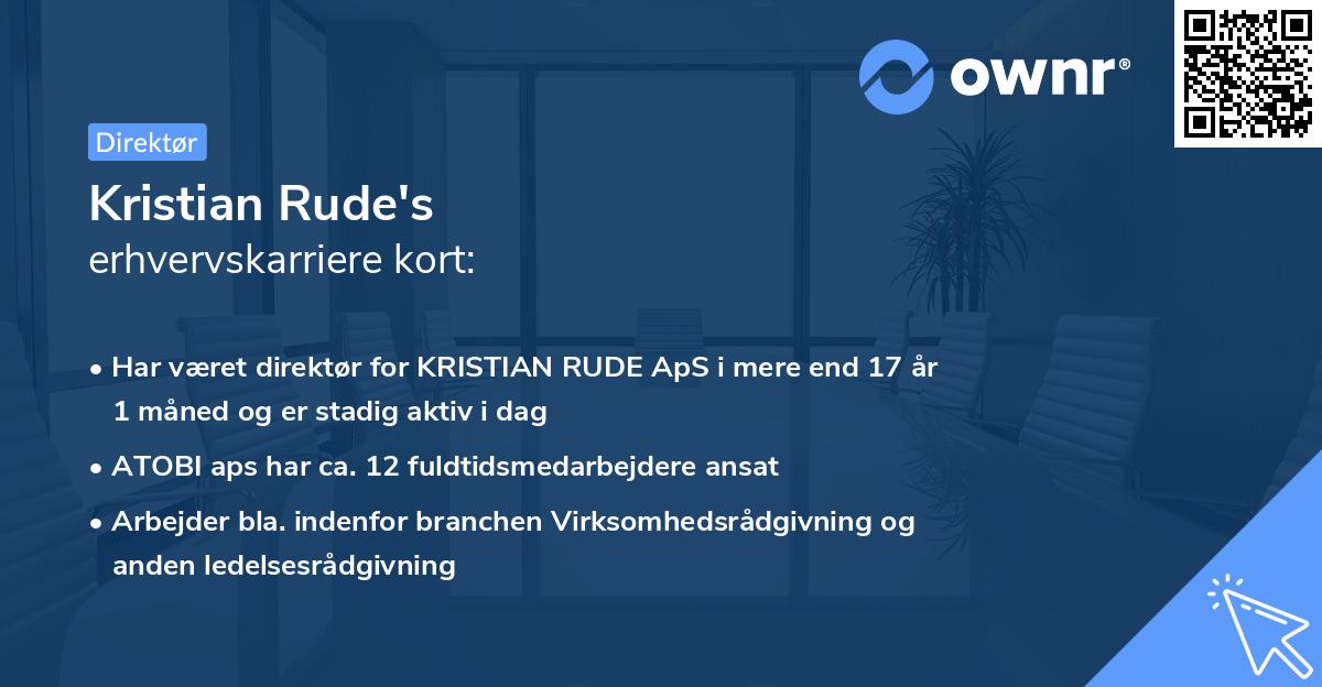 Kristian Rude's erhvervskarriere kort