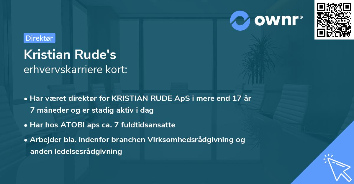 Kristian Rude's erhvervskarriere kort