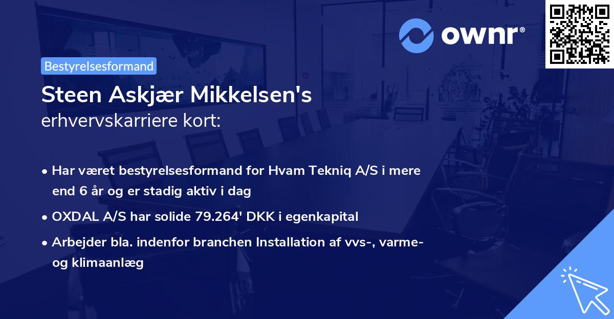 Steen Askjær Mikkelsen's erhvervskarriere kort