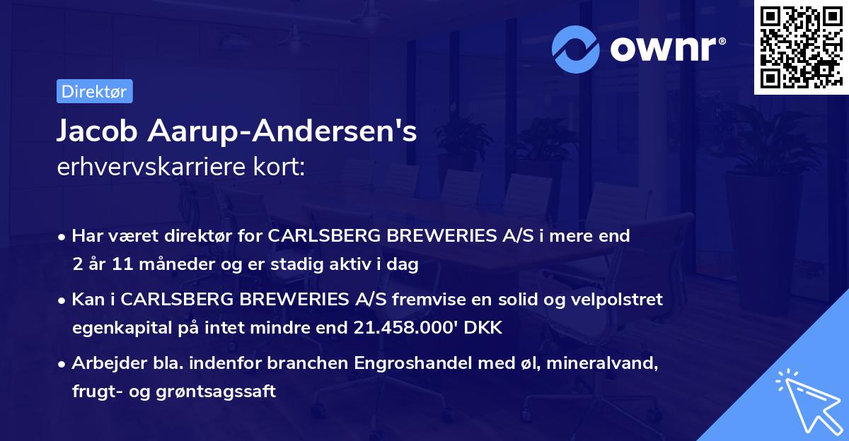 Jacob Aarup-Andersen's erhvervskarriere kort