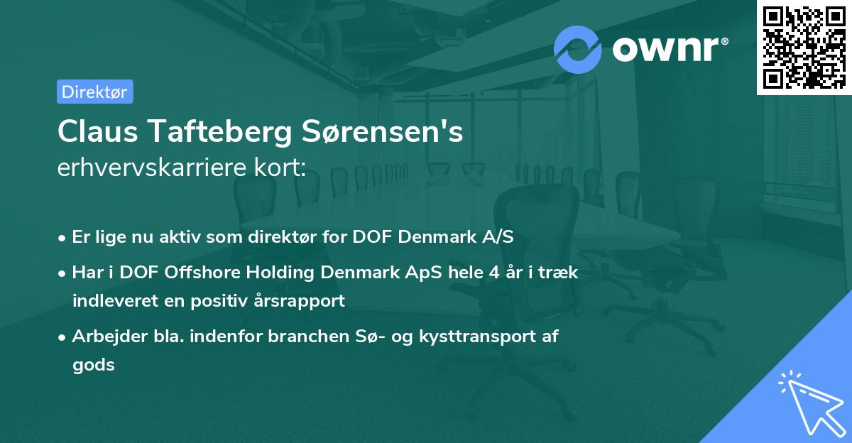 Claus Tafteberg Sørensen's erhvervskarriere kort