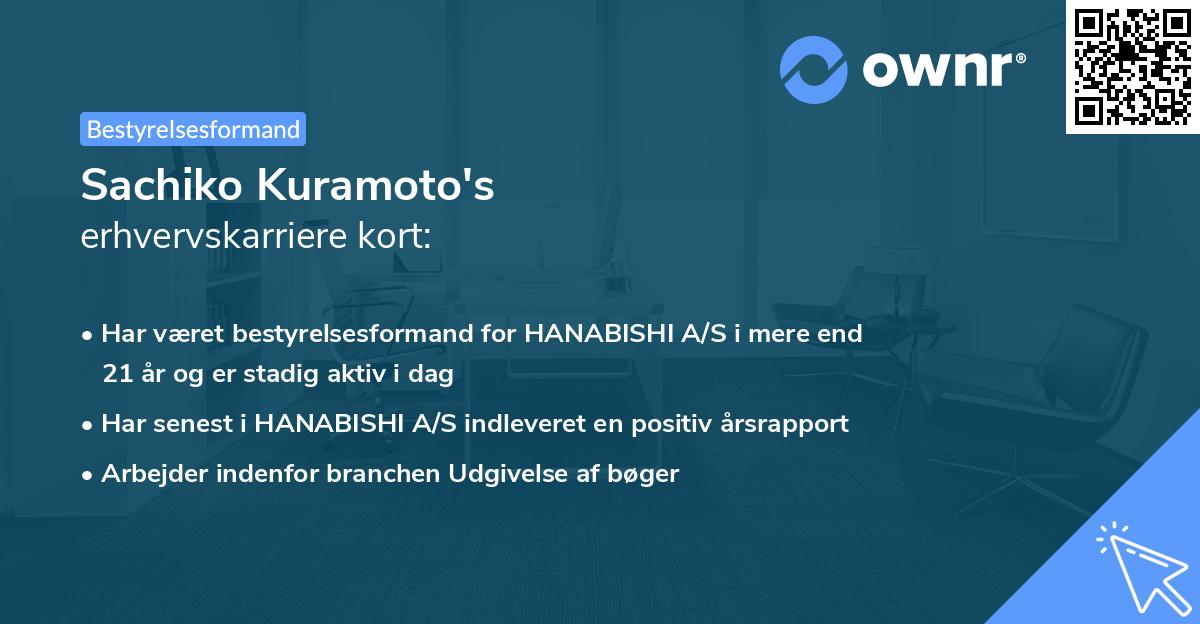 Sachiko Kuramoto's erhvervskarriere kort