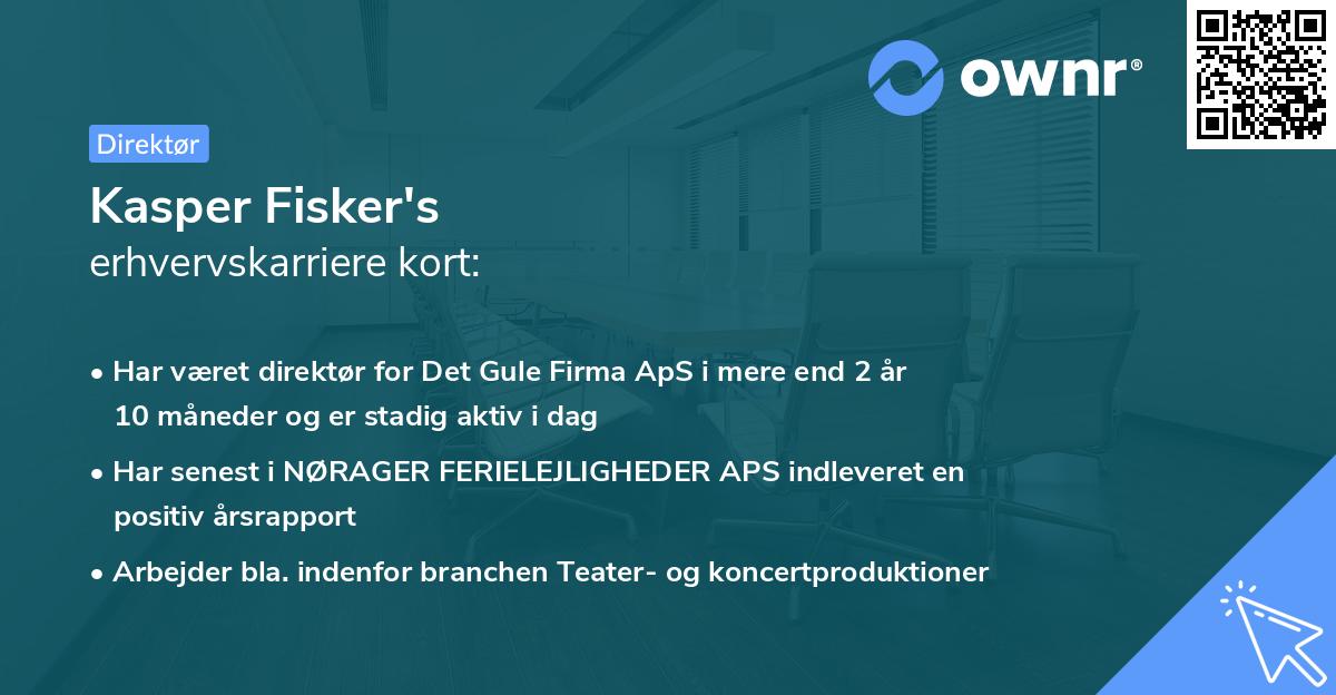 Kasper Fisker's erhvervskarriere kort