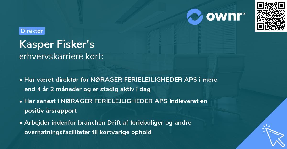 Kasper Fisker's erhvervskarriere kort