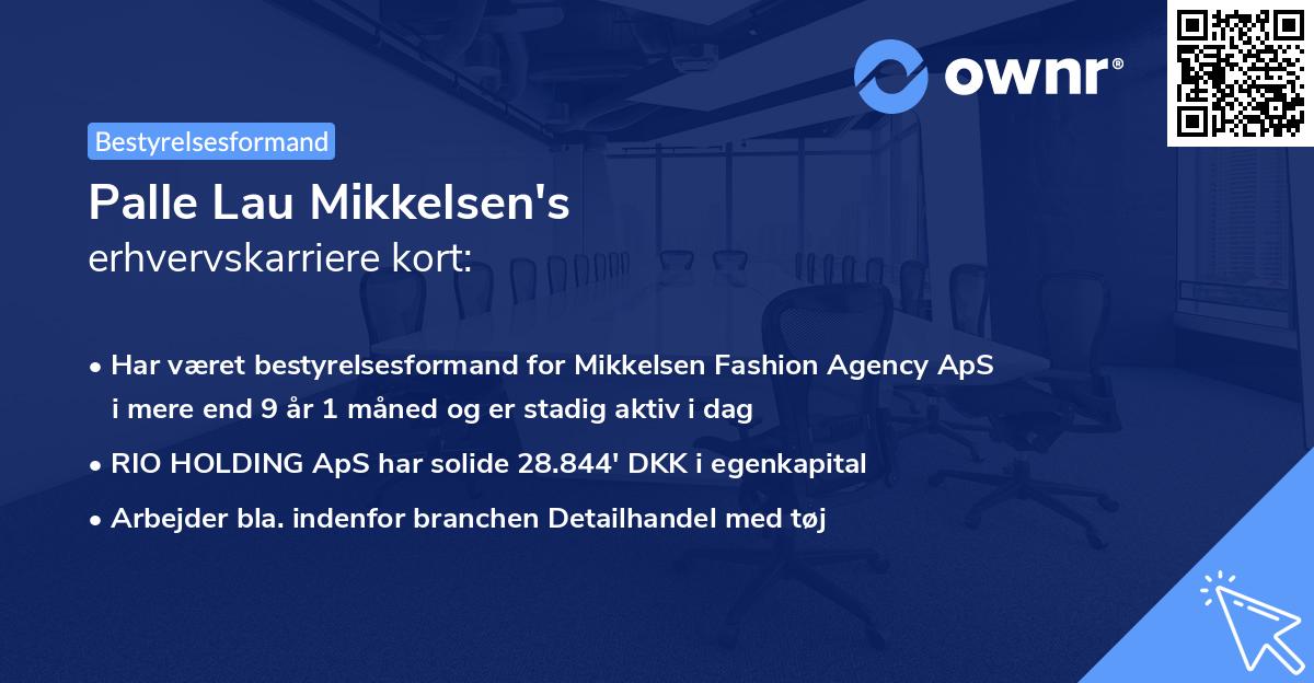 Palle Lau Mikkelsen's erhvervskarriere kort
