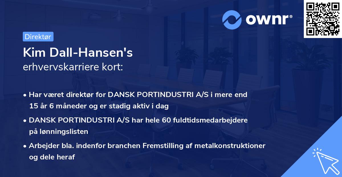 Kim Dall-Hansen's erhvervskarriere kort