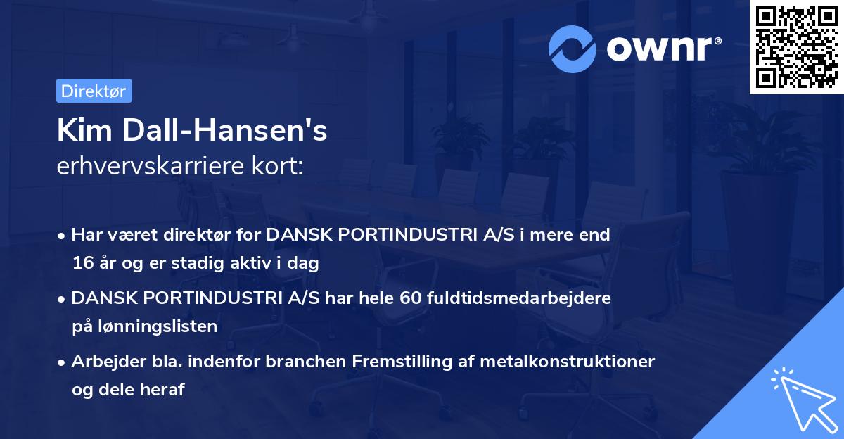 Kim Dall-Hansen's erhvervskarriere kort