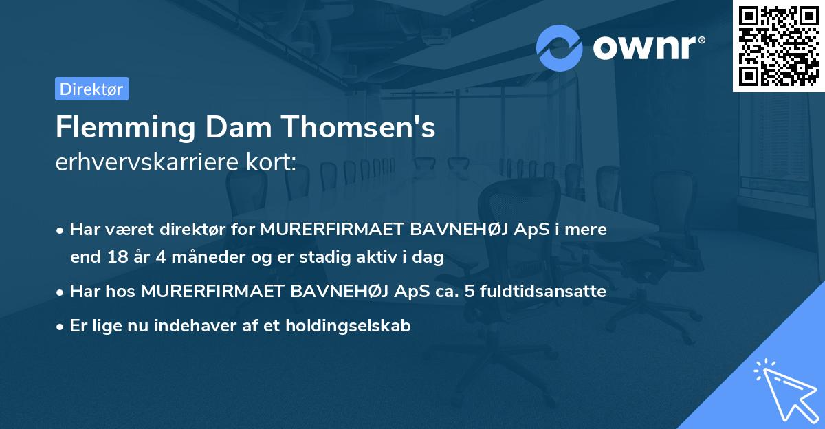 Flemming Dam Thomsen's erhvervskarriere kort