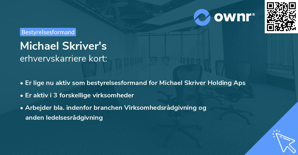 Michael Skriver's erhvervskarriere kort