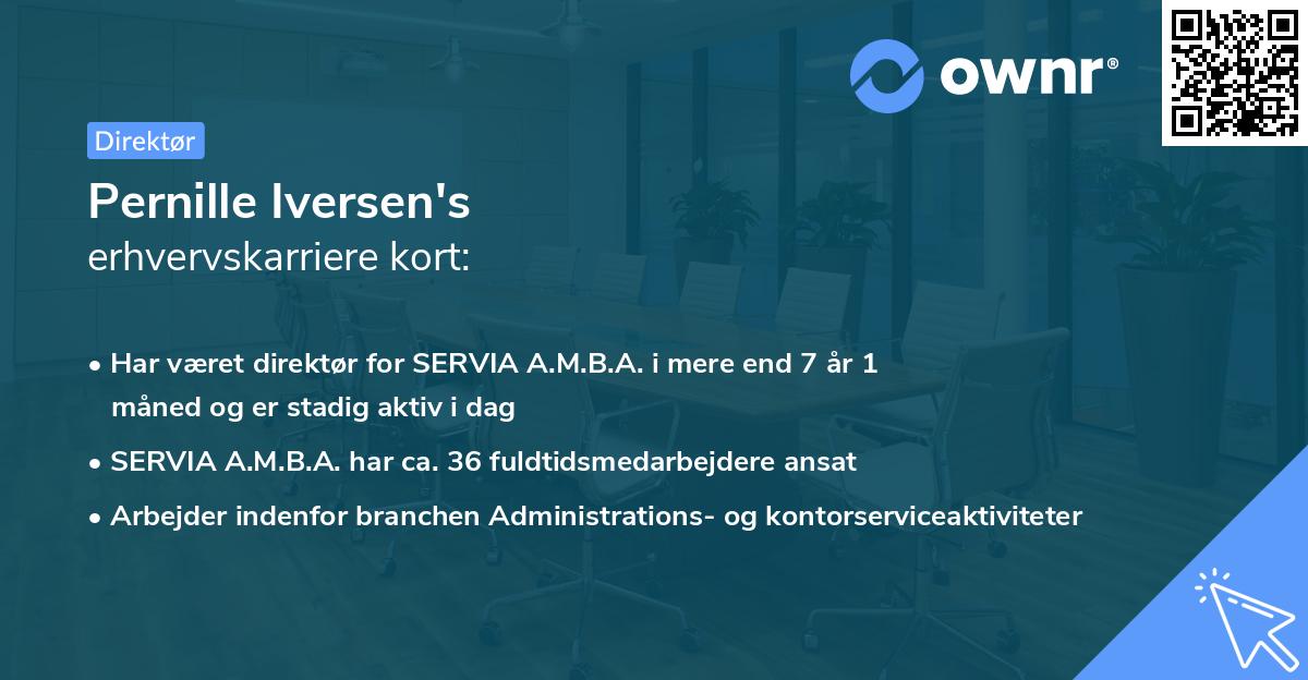 Pernille Iversen's erhvervskarriere kort