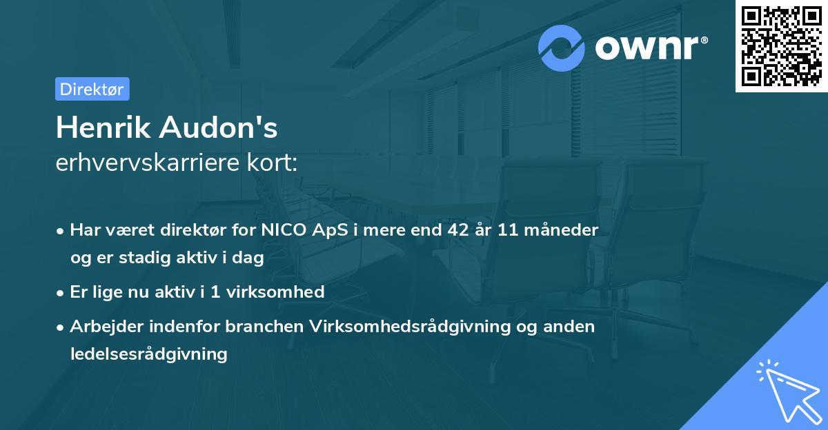 Henrik Audon's erhvervskarriere kort