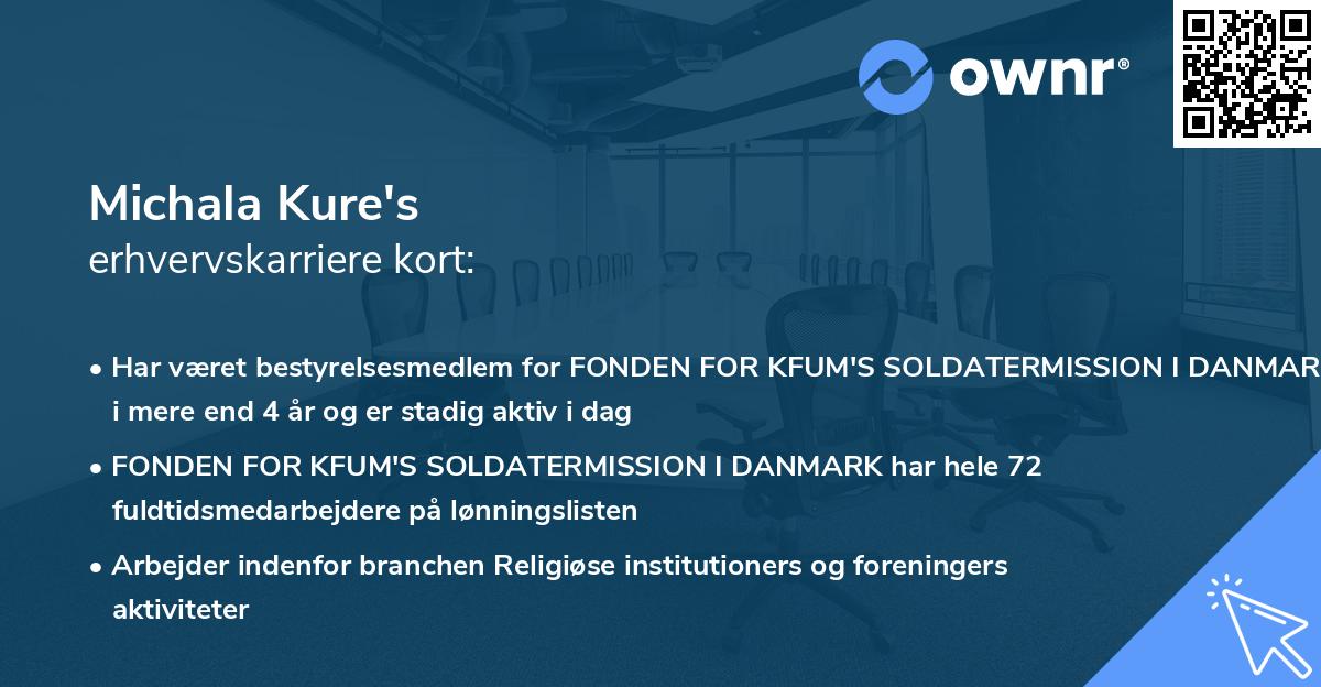 Michala Kure's erhvervskarriere kort